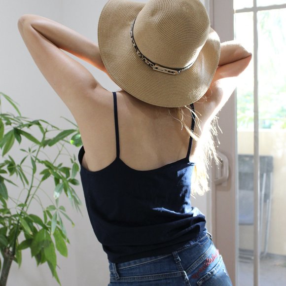 cute dark blue tank top - Picture 2 of 2